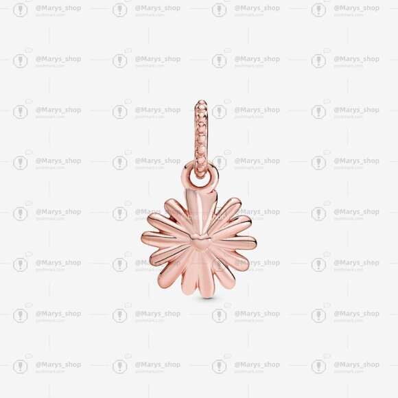 Pandora Daisy plated dangle with clear cubic zirconia and shaded pink enamel! - Picture 3 of 6